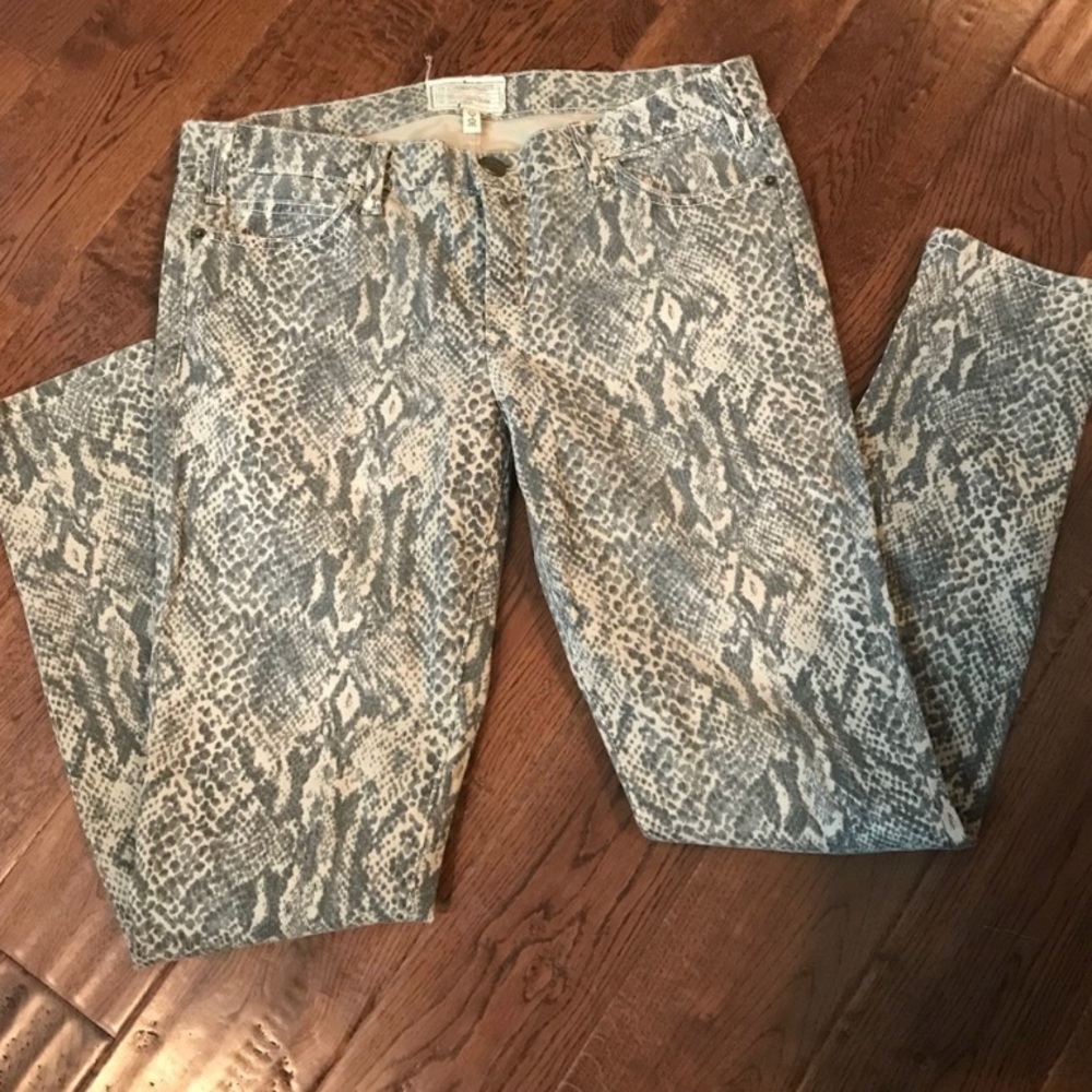 Current/Elliott Boa Print Skinny Jeans - size 30